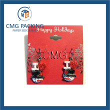 Red Printed Card for Earrings with Bend (CMG-033)